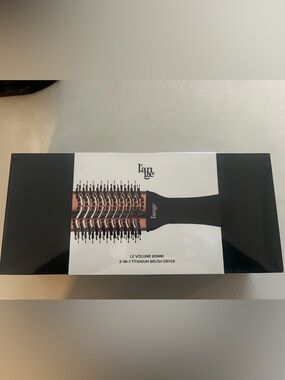 L'ange Le Volume 60mm 2-in-1 Titanium Brush Dryer - Black & Rose Gold